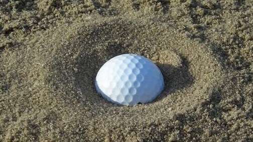 golf bunker plugged lie